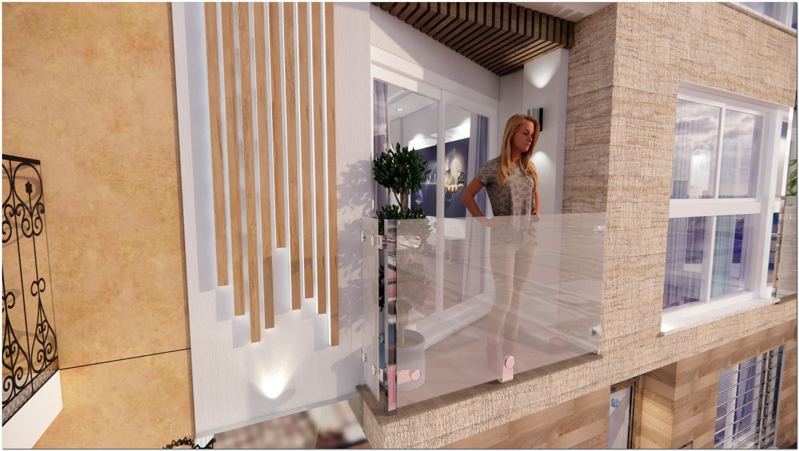 05 modern balcony view